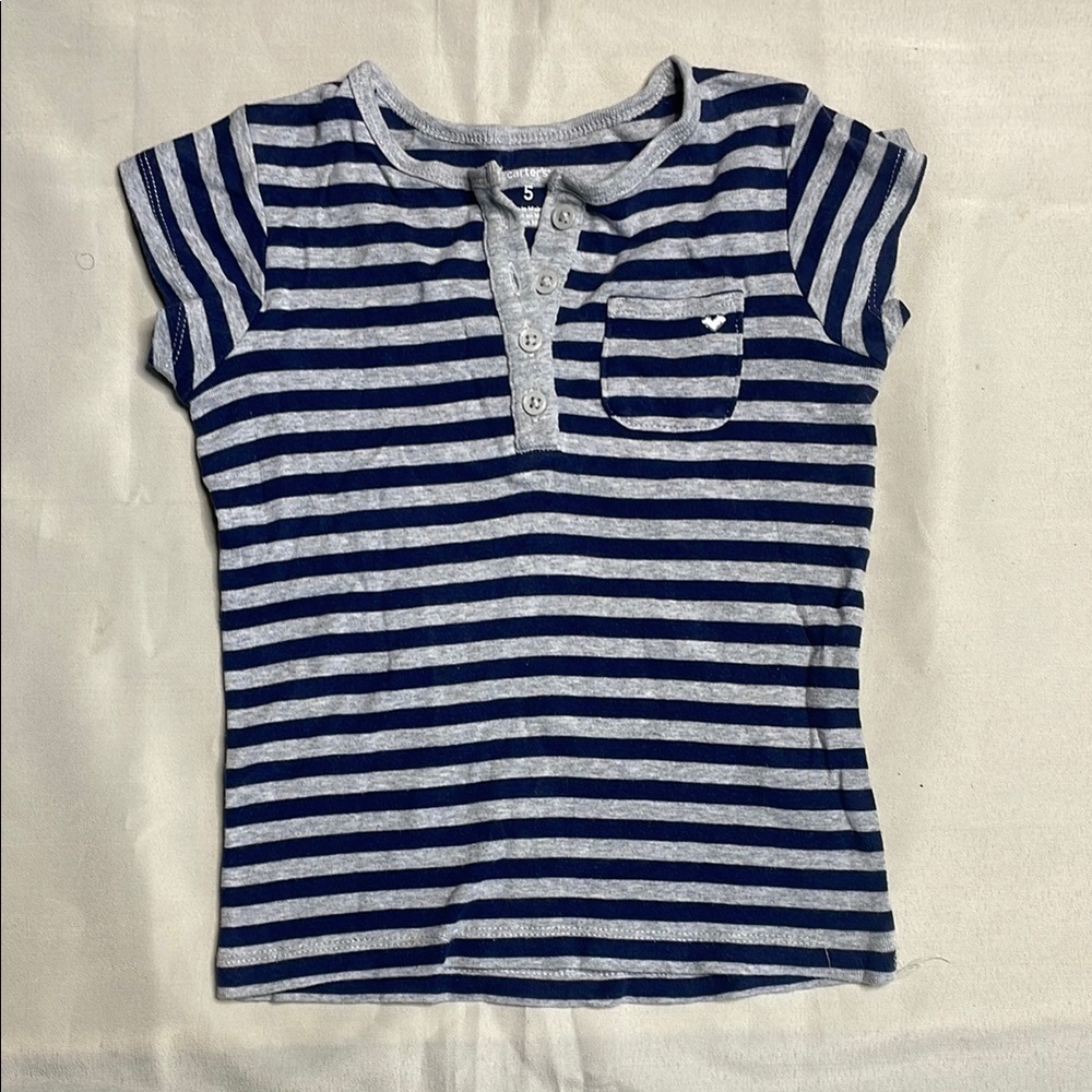 CARTER’S Striped Blue and Gray Kids Shirt